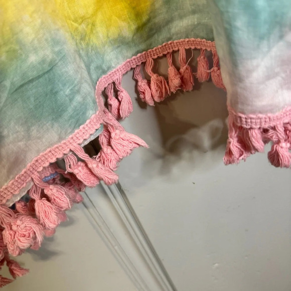 NWT Simply Southern Tie Dye‎ Coverup Tassels Beaded Drawstring Waist Size S / M - Picture 9 of 15